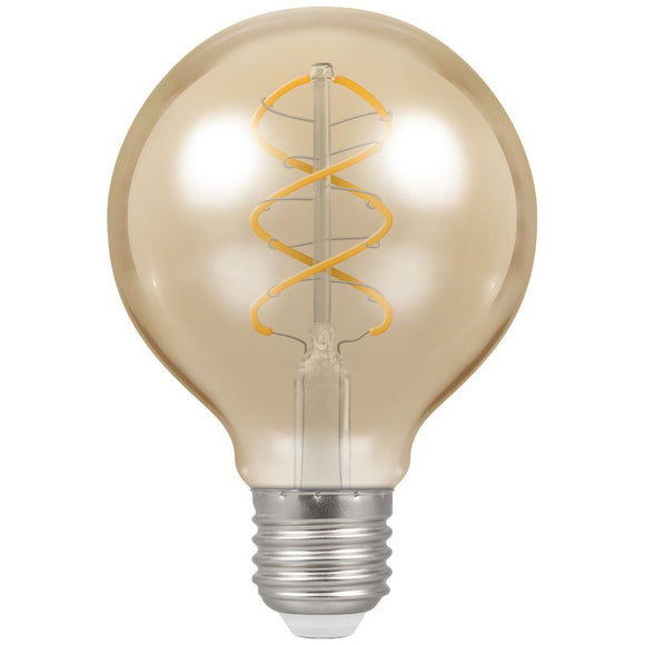 Crompton Lamps LED Globe G80 Spiral Filament 6W 2200K (6621)