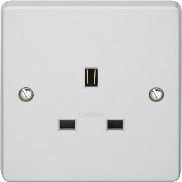 Crabtree 13A 1G Unswitched Socket Outlet (7255) - BBEW