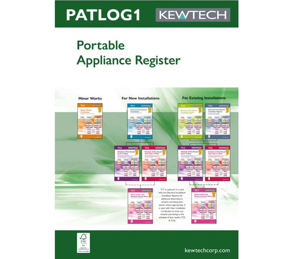 Kewtech PAT Testing Log Book