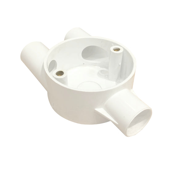 20mm PVC 3-Way Y Box - White (203YW)