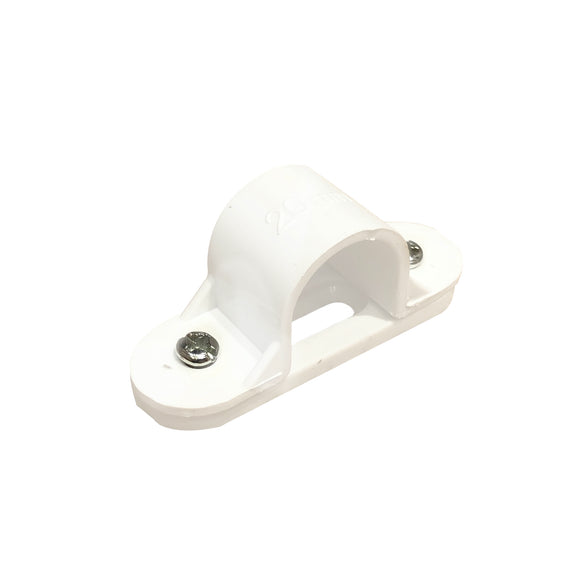 20mm PVC Spacer Bar Saddle - White (20SBSW)