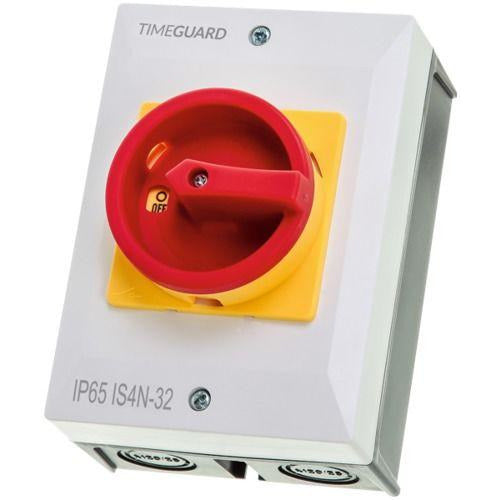 Timeguard 32A 4 Pole Weathersafe Rotary Isolator Switch