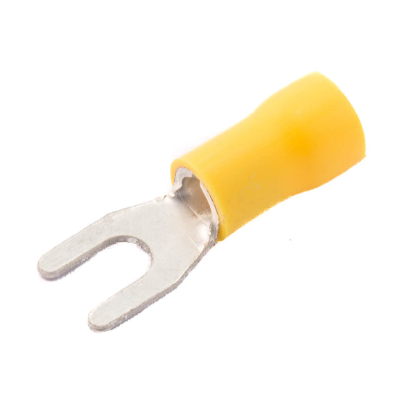 SWA 4.3mm Yellow Fork Terminal - Pack of 100 (43YF)