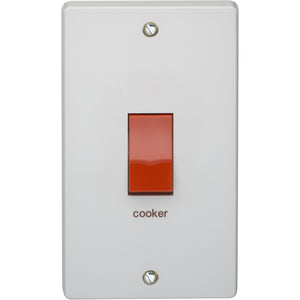 Crabtree 50A Double Pole Switch (Vertical) (4500/1) - BBEW
