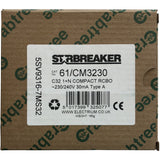 Crabtree Starbreaker Miniture Compact 32A 30mA Type C RCBO (61/CM3230)
