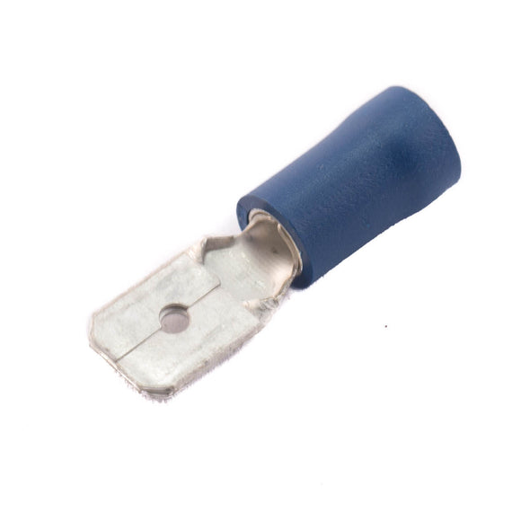 6.3mm Blue Male Push-on Terminal Crimp - Pack of 100 (63BMP)