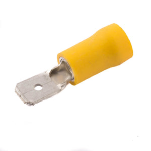 SWA 6.3mm Yellow Male Push-on Terminal Crimp - Pack of 100 (63YMP)
