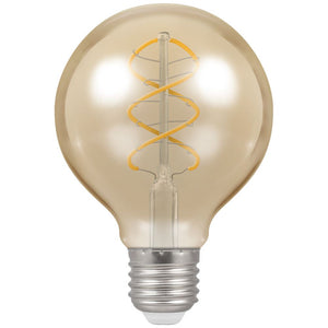 Crompton Lamps LED Globe G80 Spiral Filament 6W 2200K (6621)