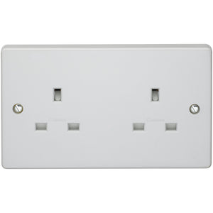 Crabtree 13A 2G Unswitched Socket Outlet (7257) - BBEW
