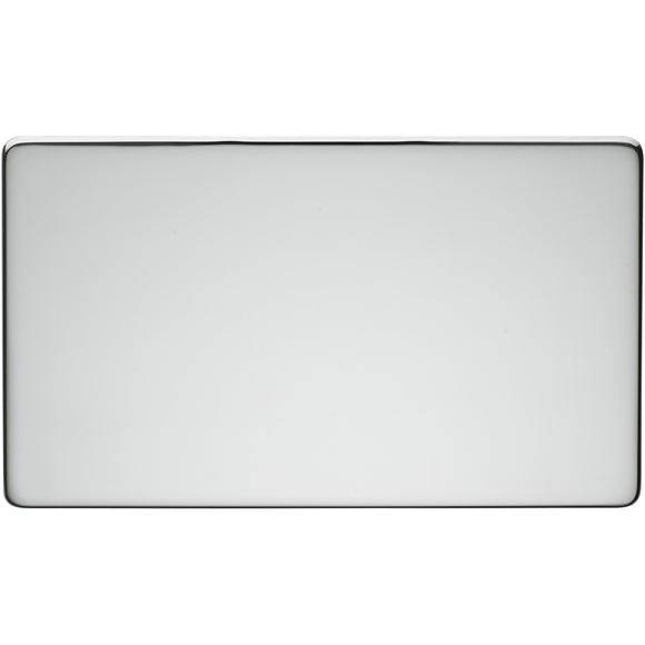 Crabtree Highly Polished Chrome 2 Gang Blanking Plate (7777/HPC) - BBEW