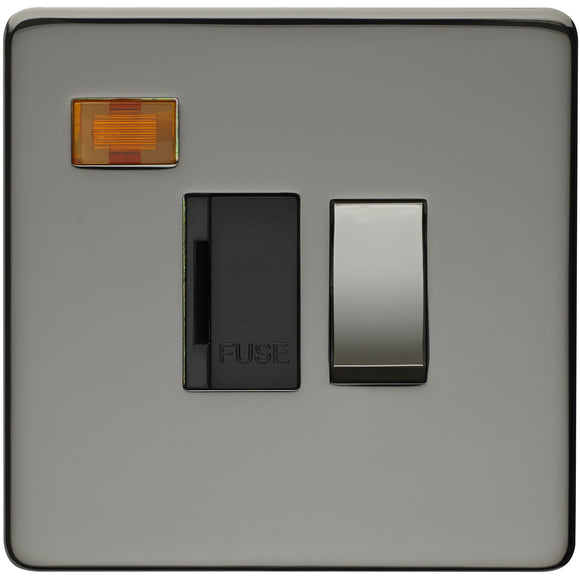 Crabtree Black Nickel 13A Switched Fused Connection Unit DP with Neon (7832/3BKN) - BBEW