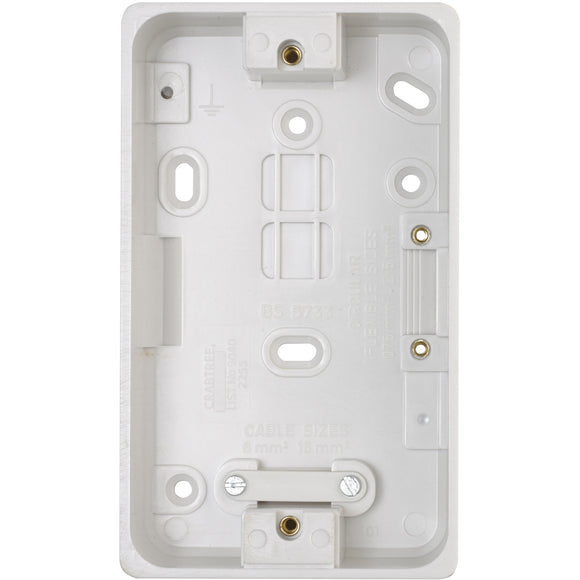 Crabtree 34mm Deep White Moulded Surface Box (9040) - BBEW