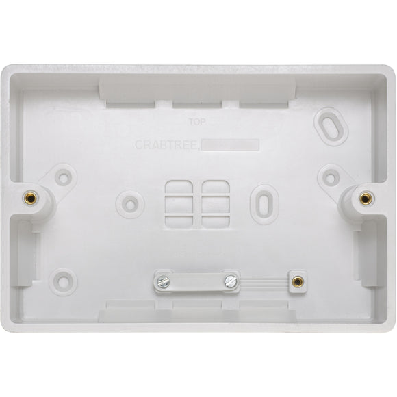 Crabtree 45mm Deep White Moulded Surface Box (9052) - BBEW