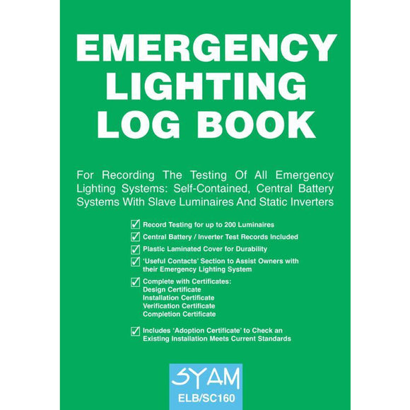 SYAM Emergency Lighting Log Book