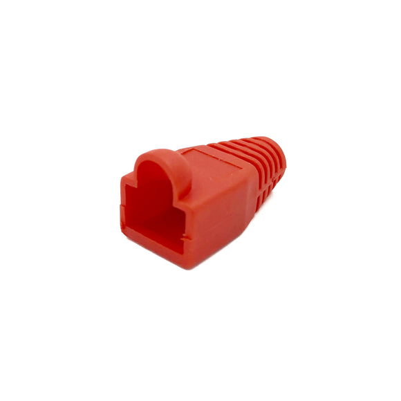 Soft Rubberised Boots for RJ45 Plug x 10 (Red)