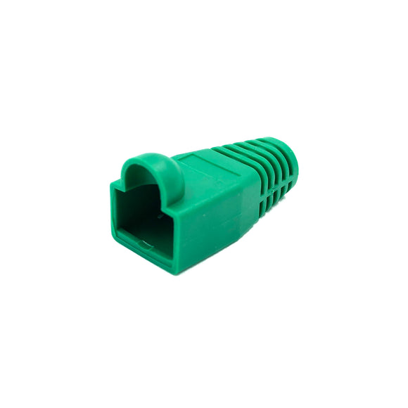 Soft Rubberised Boots for RJ45 Plug x 10 (Green)