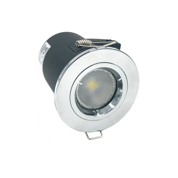 Fixed Fire-rated Downlight 230-240V (Twist Lock) - Chrome