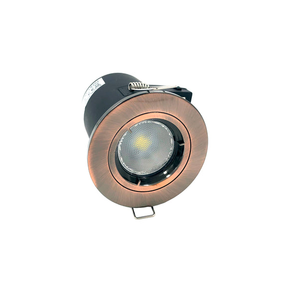 Fixed Fire-rated Downlight 230-240V (Twist Lock) - Copper