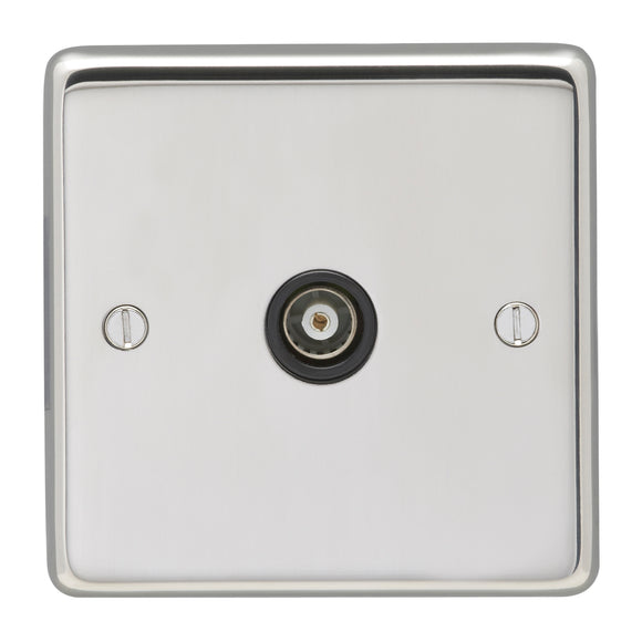 Eurolite Polished Stainless Steel Television Outlet (PSS1TVB) - BBEW