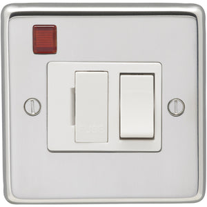 Eurolite Polished Stainless Steel 13A Switched Spur with Neon (XPSSSWFNW) - BBEW