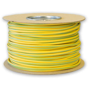 2.0mm Green/Yellow PVC Sleeving - 100 Meters