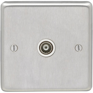 Eurolite Satin Stainless Steel Television Outlet (SSS1TVW)