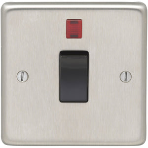 Eurolite Satin Stainless Steel 20AX DP Control Switch with Neon (SSS20ASWNB)