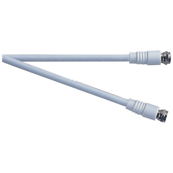 1M F Type Plug to F Type Plug TV Lead - White